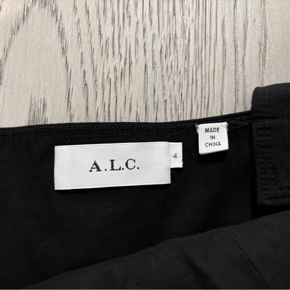 A.L.C. Fitted Black Belted Dress Size 4 - Picture 7 of 11